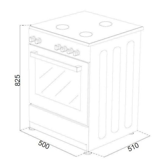 Herd Oceanic CV5050B8 Keramik 50x50 Elektroherd 48L