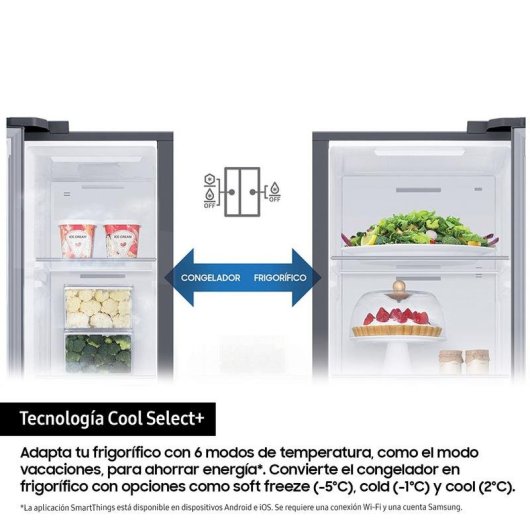 Frigorífico Americano Samsung RS80F66KCTEF No Frost 178cm 634L C Inox WiFi IA