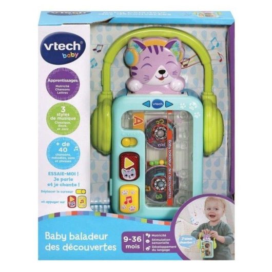 Juguete musical VTech Baby Baladeur des Découvertes portátil 40 melodías volumen ajustable