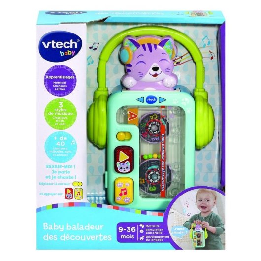 Juguete musical VTech Baby Baladeur des Découvertes portátil 40 melodías volumen ajustable