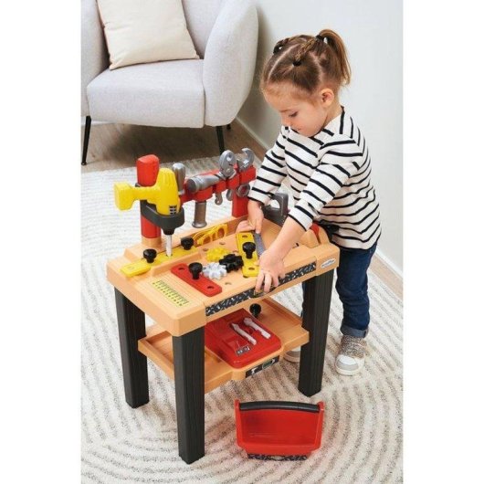 Mesa de Trabajo Infantil Grande ECOIFFIER con 28 Accesorios y Taladro