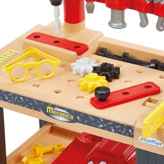 Mesa de Trabajo Infantil Grande ECOIFFIER con 28 Accesorios y Taladro