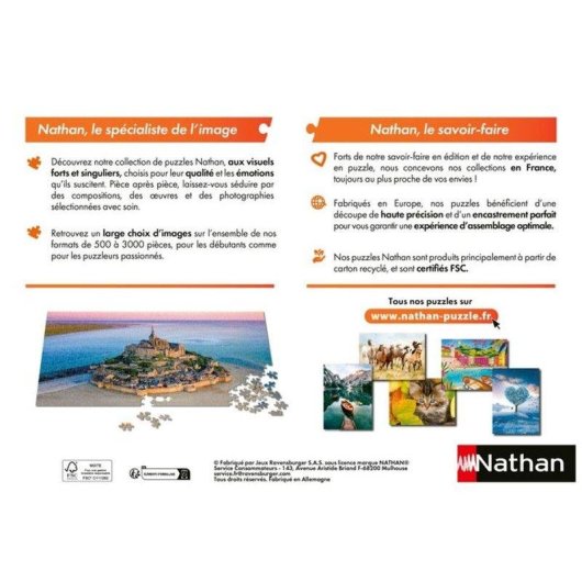 Puzzle Nathan Baignade Royale Paul Fuentes 1500 Piezas Photo d'Art 84 x 60 cm