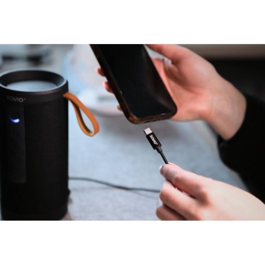 Cavo Audio Savio CL-187 USB-C a Jack 3,5 mm 1 m Nero