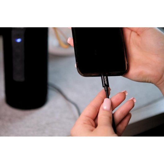 Cavo Audio Savio CL-187 USB-C a Jack 3,5 mm 1 m Nero