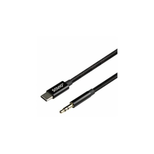 Cavo Audio Savio CL-187 USB-C a Jack 3,5 mm 1 m Nero