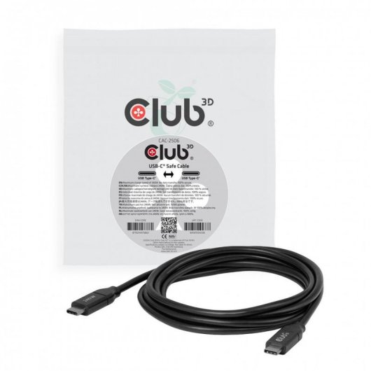 Cavo USB-C CLUB3D 240W Senza Dati 2m Nero