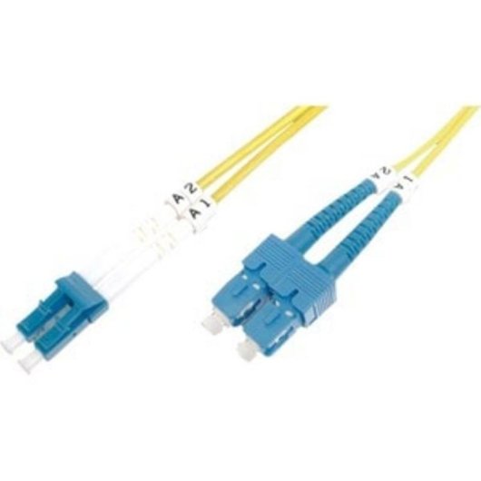 Cable de fibra óptica Digitus SC APC a LC PC monomodo OS2 1 m dúplex amarillo