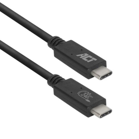 USB-Kabel ACT AC7431 USB4 20 Gbps 240 W zertifiziert 1 m Schwarz