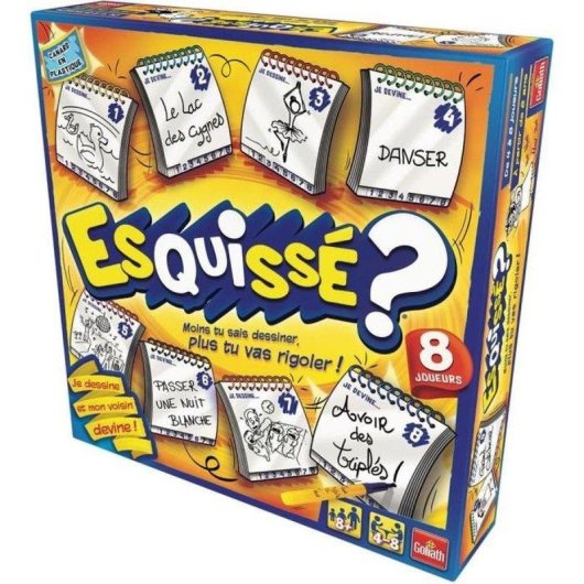 Jogo de Sociabilidade Goliath Esquissé - Jogo de Adivinhas e Desenho para 3 a 8 Jogadores
