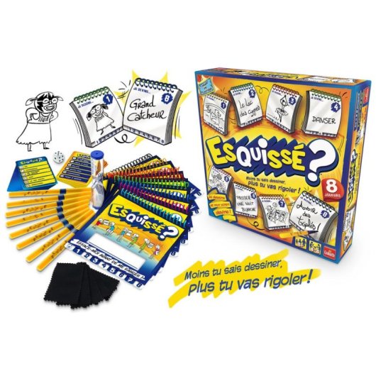 Jogo de Sociabilidade Goliath Esquissé - Jogo de Adivinhas e Desenho para 3 a 8 Jogadores