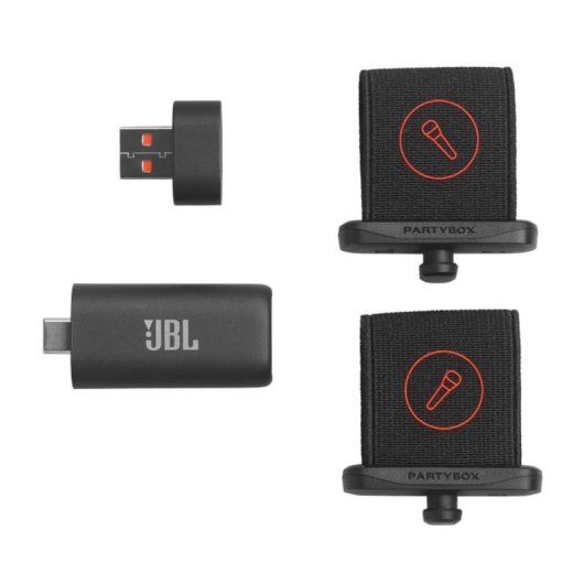 Micrófono JBL EasySing Mics inalámbrico con batería integrada y control por botones