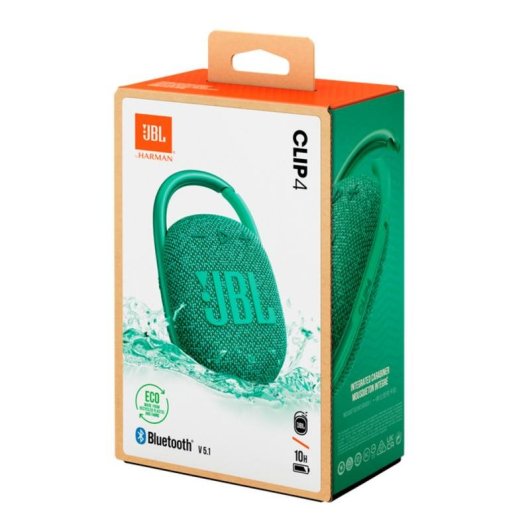 Altavoces JBL portátiles inalámbricos 5W con Bluetooth 5.1 y gancho verde