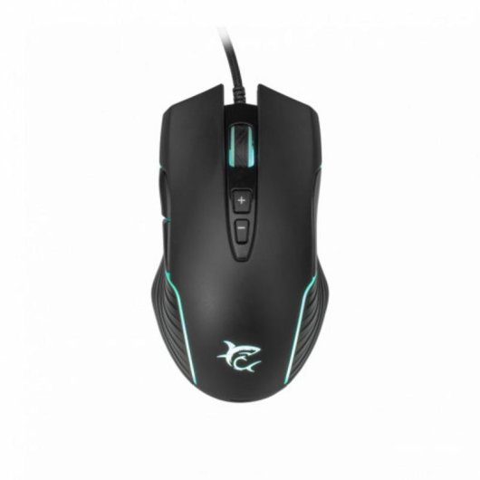 Rato White Shark Azarah Ambidestro USB Tipo-A 6400 DPI Preto RGB