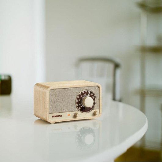 Radio Sangean WR-8 AM/FM Bluetooth 5.2 USB-C Blanc Cendre