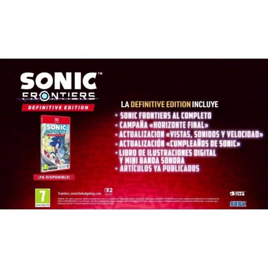 Sonic Frontiers Definitive Edition SWITCH 2