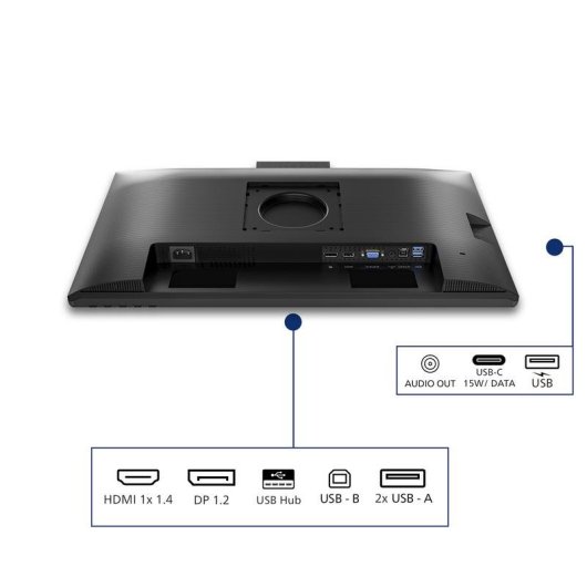 Monitor Philips 24B2N3200JH/00 23,8" FullHD 120Hz IPS Webcam Lautsprecher Höhenverstellbar