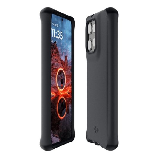 Funda para móvil Mobilis Spectrum_R Polímero Negra Antibacteriana y Antigolpes para Motorola Edge 50 Neo