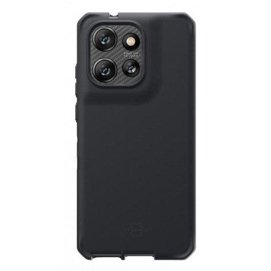 Funda para móvil Mobilis Spectrum_R Polímero Negra Antibacteriana y Antigolpes para Motorola Edge 50 Neo