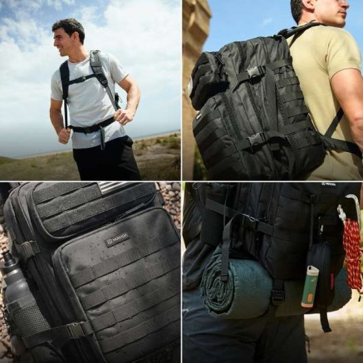 Numada Army B50 Mochila Táctica Negronegro