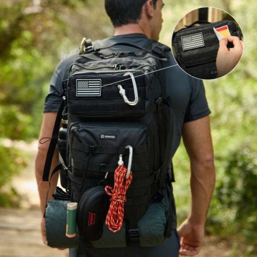 Numada Army B50 Mochila Táctica Negronegro