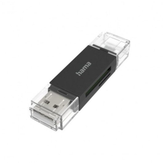 Lecteur de cartes Hama Essential USB-A/Micro-USB OTG SD et MicroSD