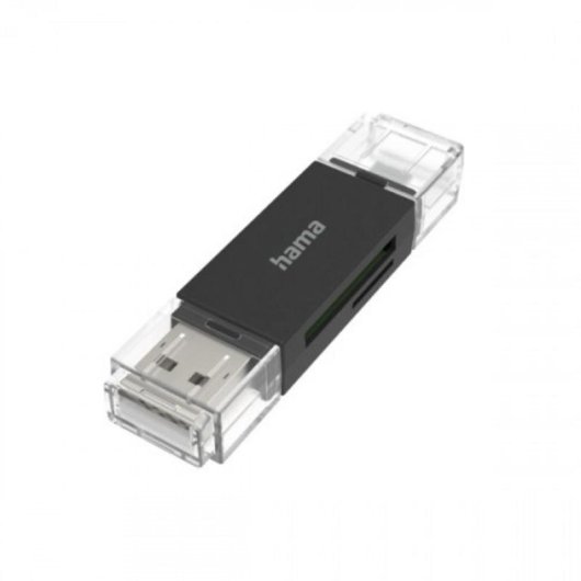 Lecteur de cartes Hama Essential USB-A/Micro-USB OTG SD et MicroSD