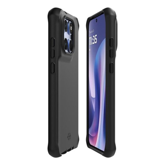Funda para móvil Mobilis Spectrum_R Cover widerstandsfähig antibakteriell schwarz für Motorola Moto G67