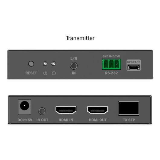 Extensor IP de fibra HDMI Digitus 4K/60Hz 40 km/300 m Negro