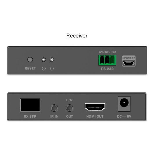 Extensor IP de fibra HDMI Digitus 4K/60Hz 40 km/300 m Negro