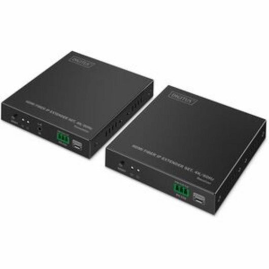 Extensor IP de fibra HDMI Digitus 4K/60Hz 40 km/300 m Negro