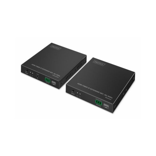 Extensor IP de fibra HDMI Digitus 4K/60Hz 40 km/300 m Negro