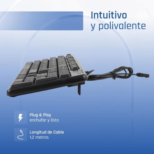 Teclado IGGUAL CK-STANDARD-105T com fios USB completo QWERTY preto