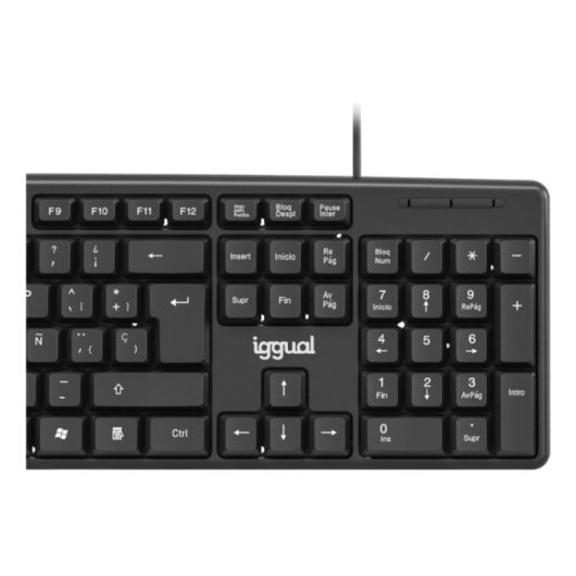 Teclado IGGUAL CK-STANDARD-105T com fios USB completo QWERTY preto