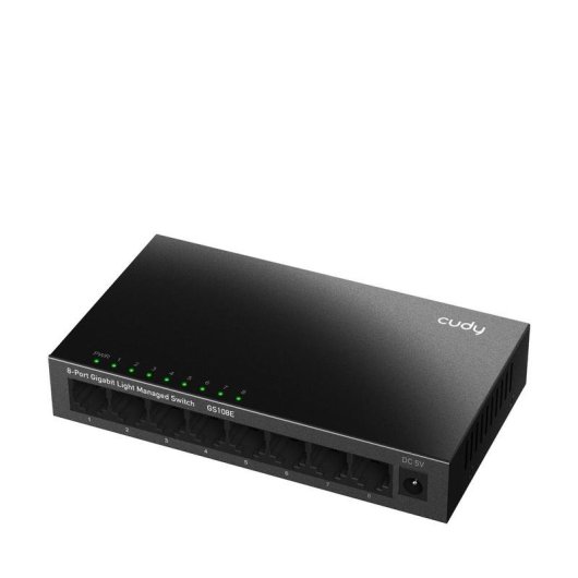 8-Port Gigabit Managed L2 Switch Cudy GS108E mit Wandmontage