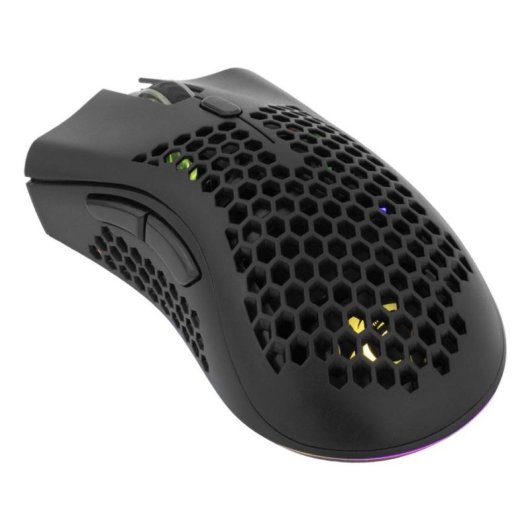 Rato White Shark LIONEL-B Bluetooth 10000 DPI Ambidestro Preto Iluminação