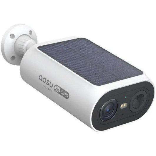 Videocamere di sorveglianza AOSU C8E-4H 2K Visione Notturna Esterna Pannello Solare Allarme Audio Bidirezionale