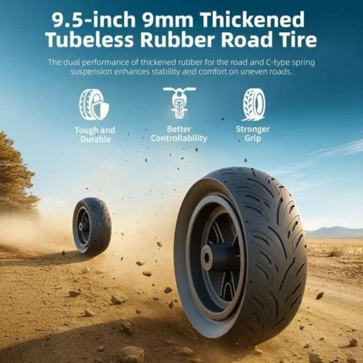 Elektroroller CUNFON RS500 500W Reichweite 55km 9,5" Reifen Scheibenbremsen Grau