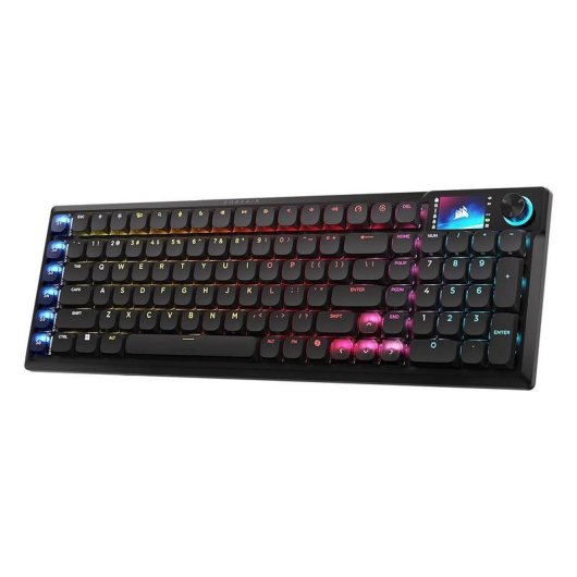 Teclado Corsair Vanguard Air 99 Wireless óptico compacto com RGB e ecrã LCD AZERTY