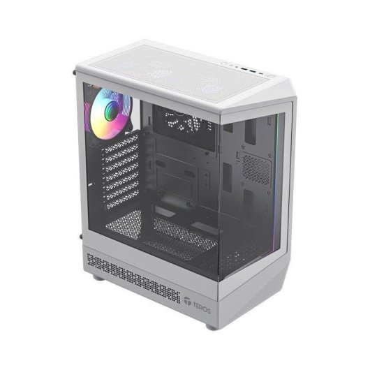 Caja PC TEROS TE-1322G ATX Gaming Blanca Frontal ARGB Cristal Templado