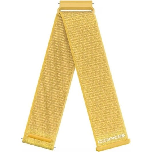 Pulseira de relógio Coros Apex 4 Amarela Nylon 22 mm