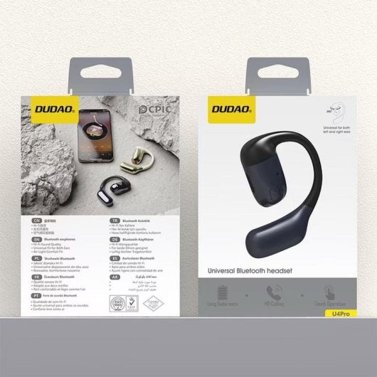 Dudao U4A kabellose Bluetooth 5.3 Over Ear Kopfhörer mit Mikrofon und IPX5 schwarz