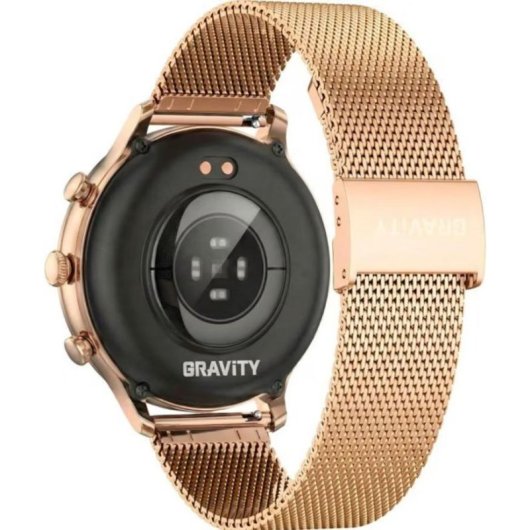 Gravity GT5-5 Bluetooth 1,32" Rose Gold Bracelet Acier Silicone IP68 Tensiomètre