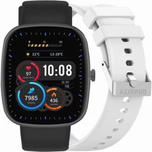 Gravity GT18 Bluetooth 1,83" Noir Bracelet Unique IP68 Cardiofréquencemètre Monitorage du sommeil