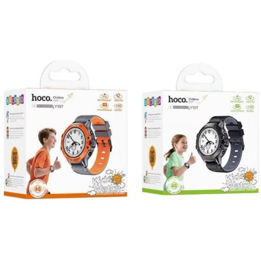Hoco Y107 4G GPS Bluetooth 1,28" Orange Taille Unique IP54 SOS