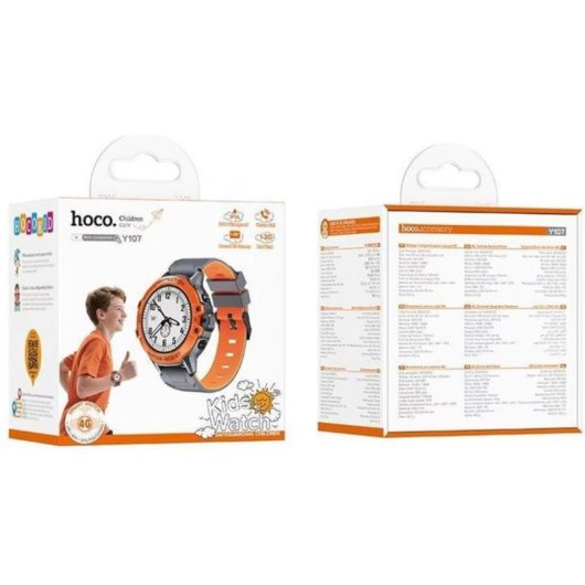 Hoco Y107 4G GPS Bluetooth 1,28" Orange Taille Unique IP54 SOS