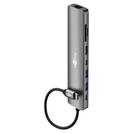 Hub Goobay 8 porte USB 3.0 Tipo C 100W modello 79146 con HDMI e RJ45