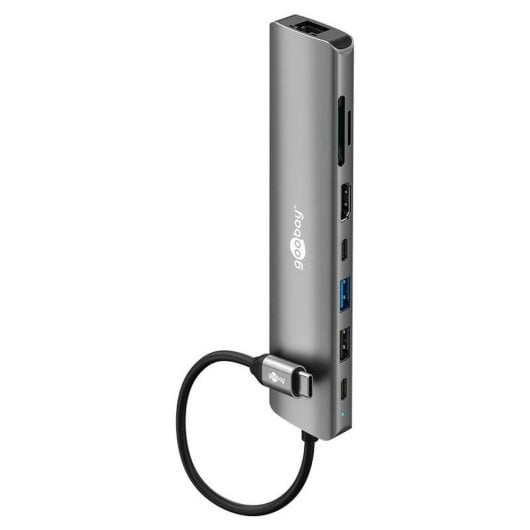 Hub Goobay 8 puertos USB 3.0 Tipo C 100W modelo 79148 con HDMI y RJ45