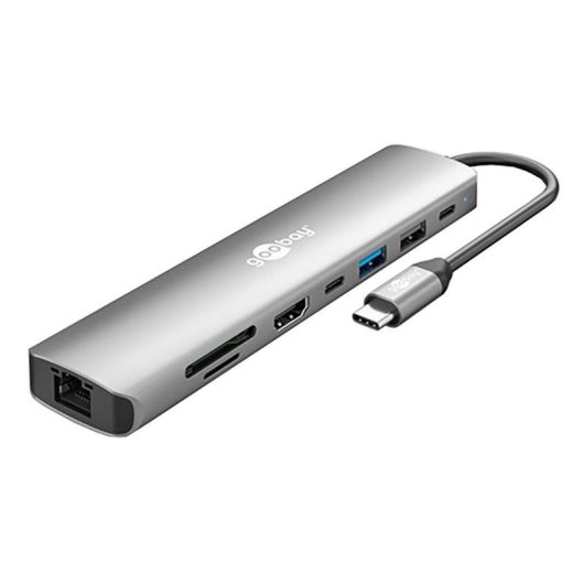 Hub Goobay 8 puertos USB 3.0 Tipo C 100W modelo 79148 con HDMI y RJ45