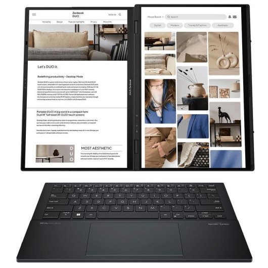 Ordinateur portable ASUS Zenbook DUO UX8406CA 14" Intel Core Ultra 9 285H 32GB 1TB SSD Intel Arc Graphics 140T Windows 11